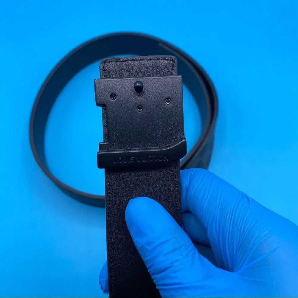 Louis Vuitton Black Checkered Belt